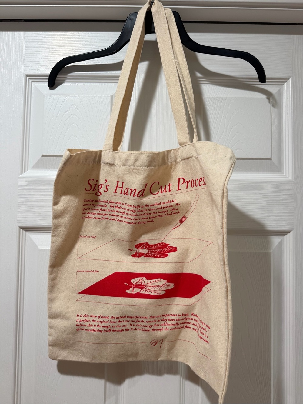 Sig Zane Natural Canvas Tote with Red Print